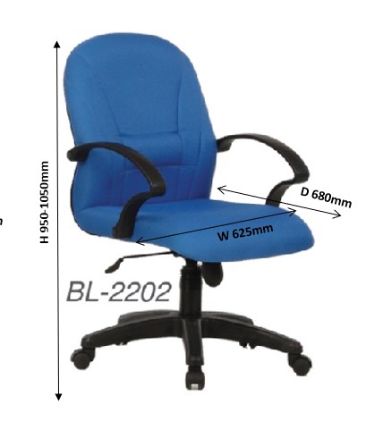 Office Budget Chair Model BL2202 malaysia kuala lumpur shah alam klang valley