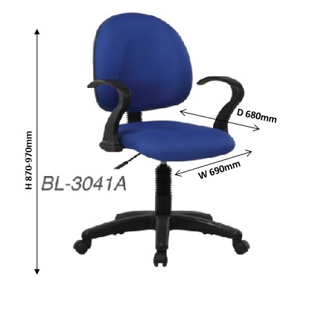 Office Budget Chair Model BL3041A malaysia kuala lumpur shah alam klang valley