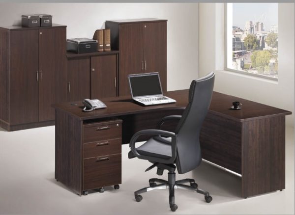 office executive writing table with mobile pedestal office furniture table desk selangor puchong