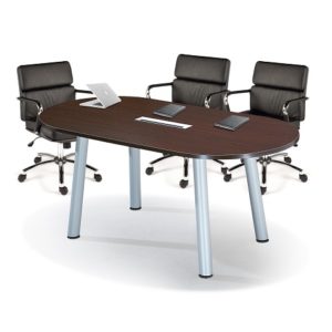 office oval meeting table with metal leg office furniture Malaysia shah alam kuala lumpur