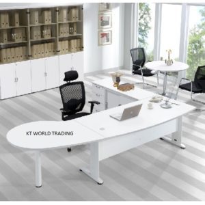 office director table white color office furniture Malaysia selangor klang velley