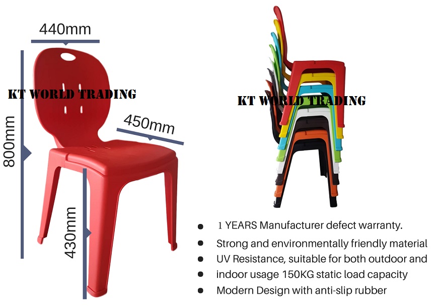 KT-168 Plastic Chair MALAYSIA KUALA LUMPUR SHAH ALAM KLANG VALLEY