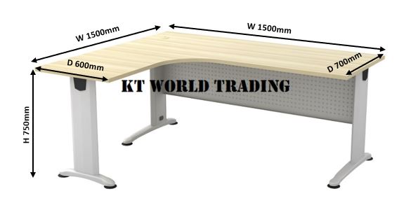 L Shape Writing Table Model : KT-B1515 