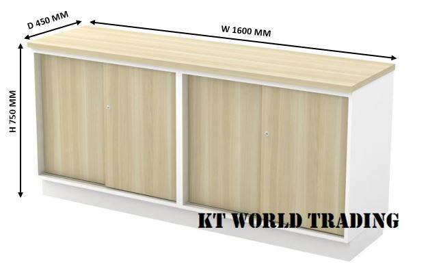 Low Cabinet Dual Sliding Door (Same High as Table) Model KT-BSS750 1600mm malaysia kuala lumpur shah alam klang valley