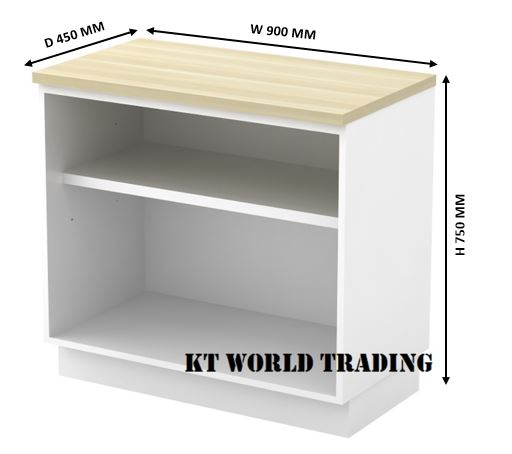 Low Cabinet Open Shelf (Same High as Table) Model KT-BO750 900mm malaysia kuala lumpur shah alam klang valley