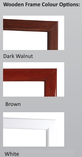 Wooden frame colour option