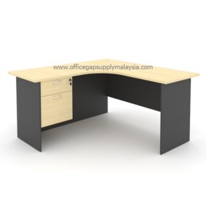 L Shape Writing Table (Wooden Leg) Model : MP1566-FP2 MALAYSIA KUALA LUMPUR SHAH ALAM KLANG VALLEY