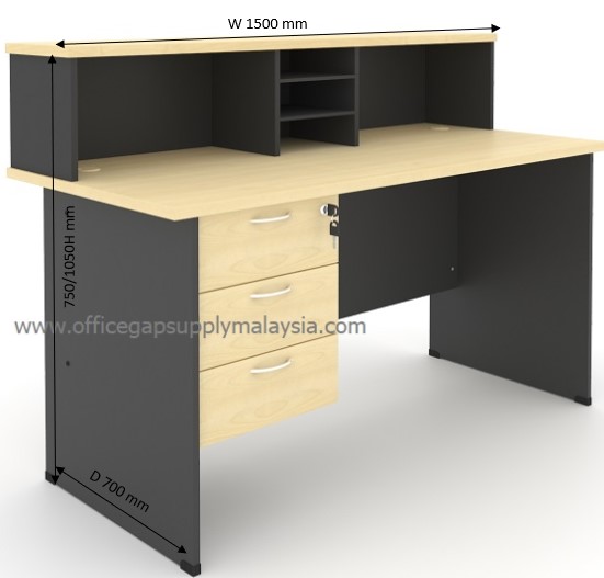 Reception Counter Reception Desks Model KTR-G15 (1500W x 700D MM) malaysia kuala lumpur shah alam klang valley
