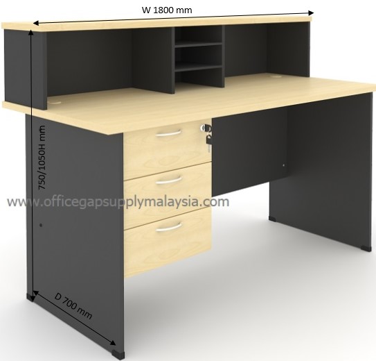 Reception Counter Reception Desks Model KTR-G18 (1800W x 700D MM) malaysia kuala lumpur shah alam klang valley