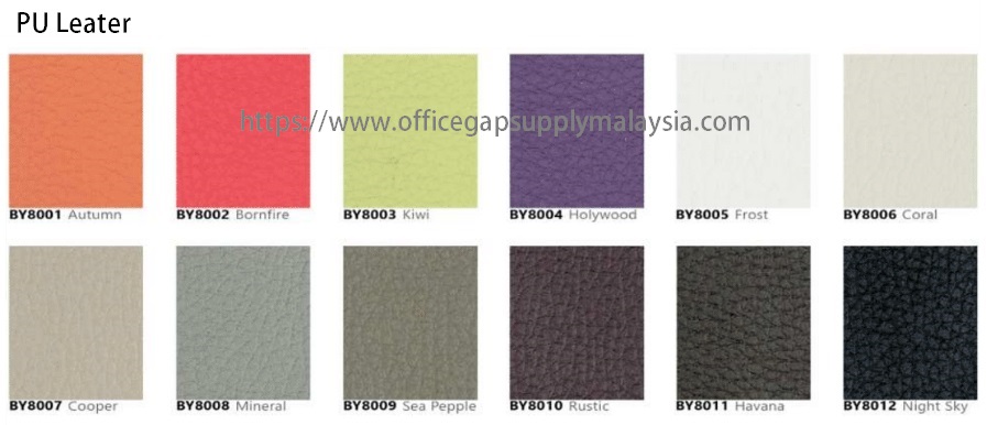 PU Leather Color Chart