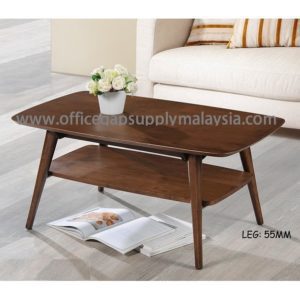 Coffee table KTE-8502 solid rubber wood top malaysia kuala lumpur shah alam klang valley
