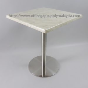 SQUARE BAR TABLE ROUND CHROME LEG office furniture malaysia kuala lumpur shah alam klang valley