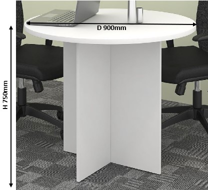 3ft Round Conference Table (Wooden Leg) Model KT-MR90 malaysia kuala lumpur shah alam klang valley