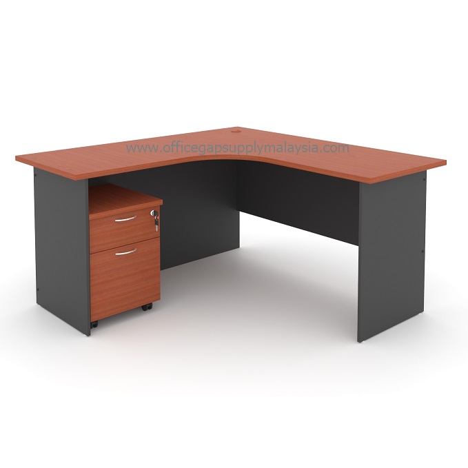 L Shape writing table office furniture kuala lumpur shah 