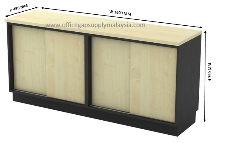 Low Cabinet Dual Sliding Door (Same High as Table) Model T-YSS7160 1600mm malaysia kuala lumpur shah alam klang valley