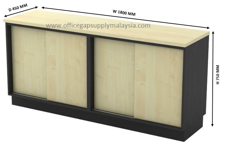 Low Cabinet Dual Sliding Door (Same High as Table) Model T-YSS7160 1800mm malaysia kuala lumpur shah alam klang valley