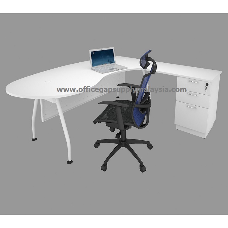 DIRECTOR TABLE SET KTMG-A1818 WHITE office furniture malaysia kuala lumpur shah alam klang valley