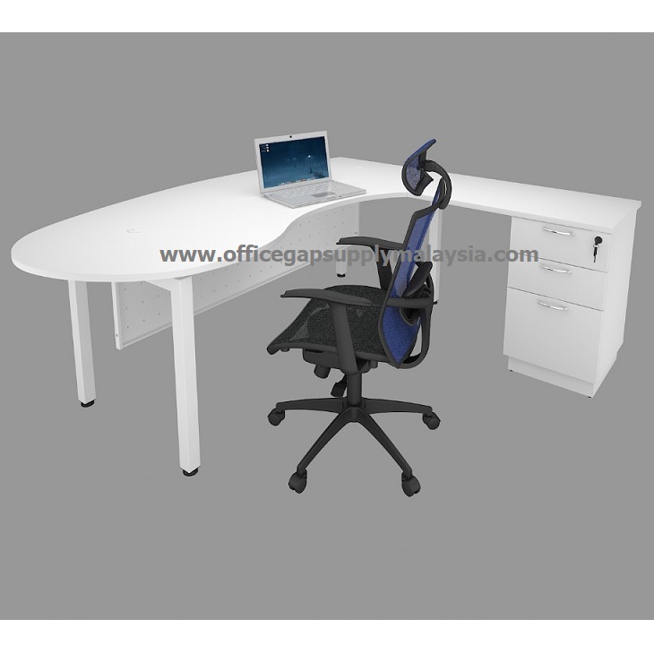 DIRECTOR TABLE SET KTMG-N1818 WHITE office furniture malaysia kuala lumpur shah alam klang valley