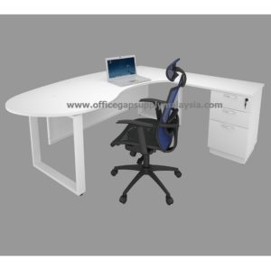 DIRECTOR TABLE SET KTMG-S1818 WHITE office furniture malaysia kuala lumpur shah alam klang valley