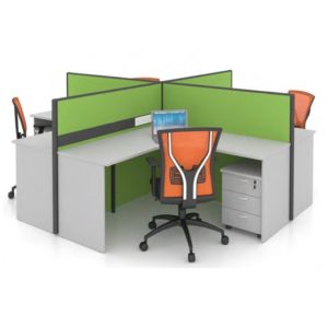 Office Partition Workstation (4 Seater) KT-PW38B office furniture malaysia kuala lumpur shah alam klang valley