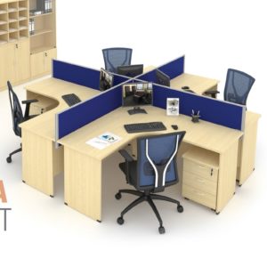 PARTITION WORK STATION 4 SEATERS kt-pw37-4 office furniture malaysia kuala lumpur shah alam klang valley