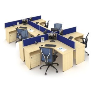 PARTITION WORK STATION 6 SEATERS kt-pw37-6 office furniture malaysia kuala lumpur shah alam klang valley