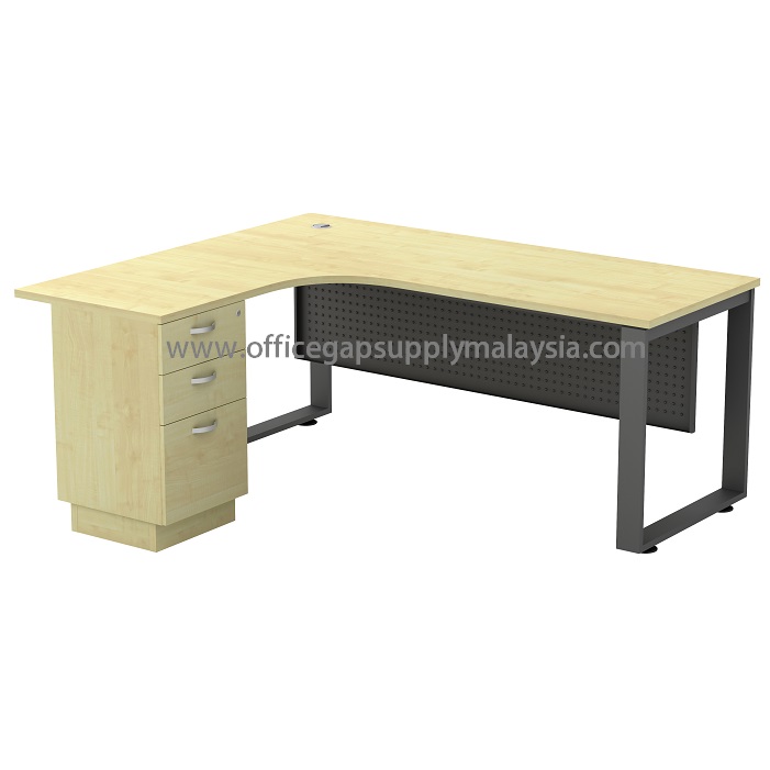 KT-SM1815-3D L SHAPE TABLE writing table office table office furniture malaysia kuala lumpur shah alam klang valley