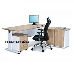 OFFICE FURNITURE SET CW RECTANGULAR TABLE MOBILE PEDESTAL 3 DRAWER AND SIDE CABINET office furniture malaysia kuala lumpur shah alam klang valley