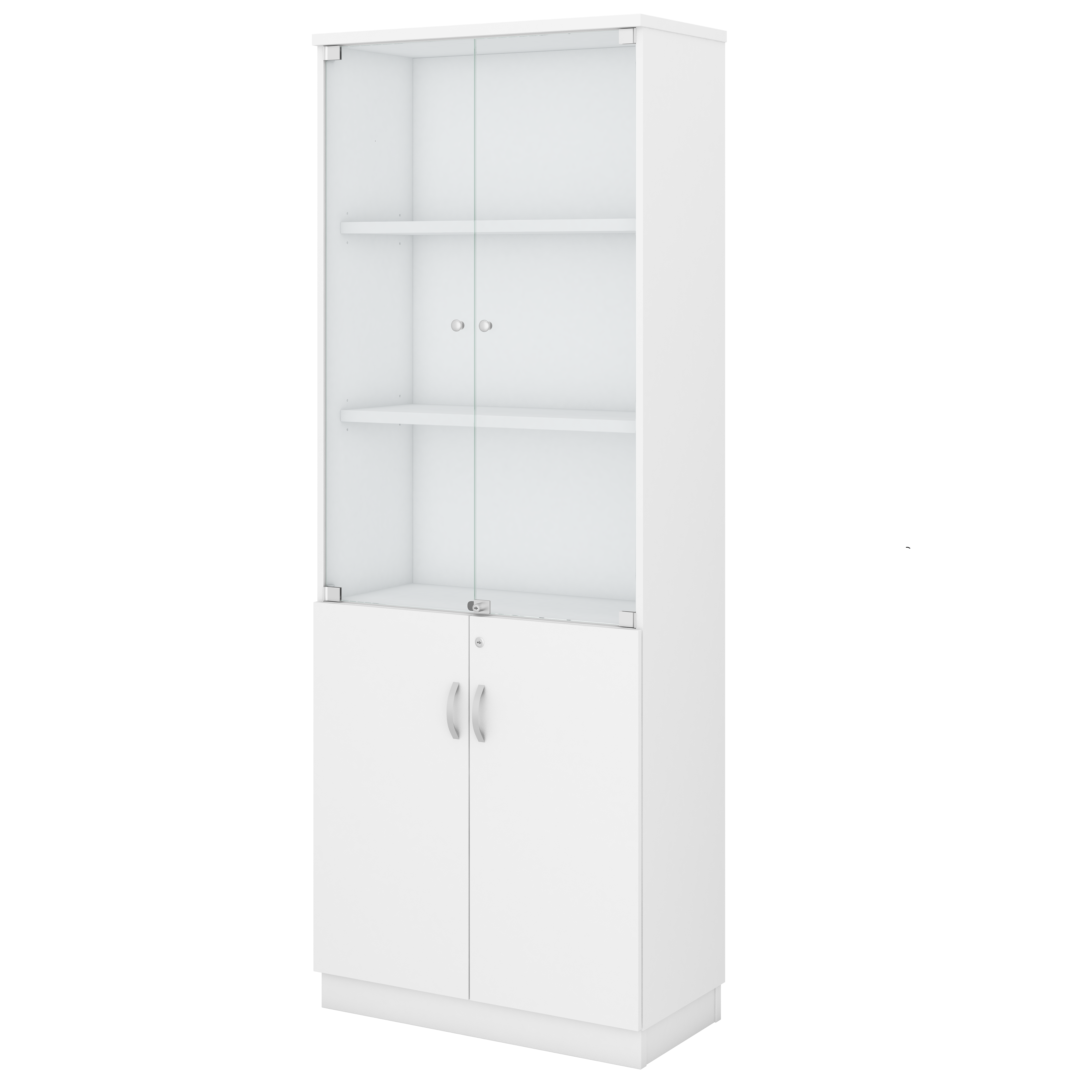 High Cabinet Swinging Glass Door Q-YGD21_full white