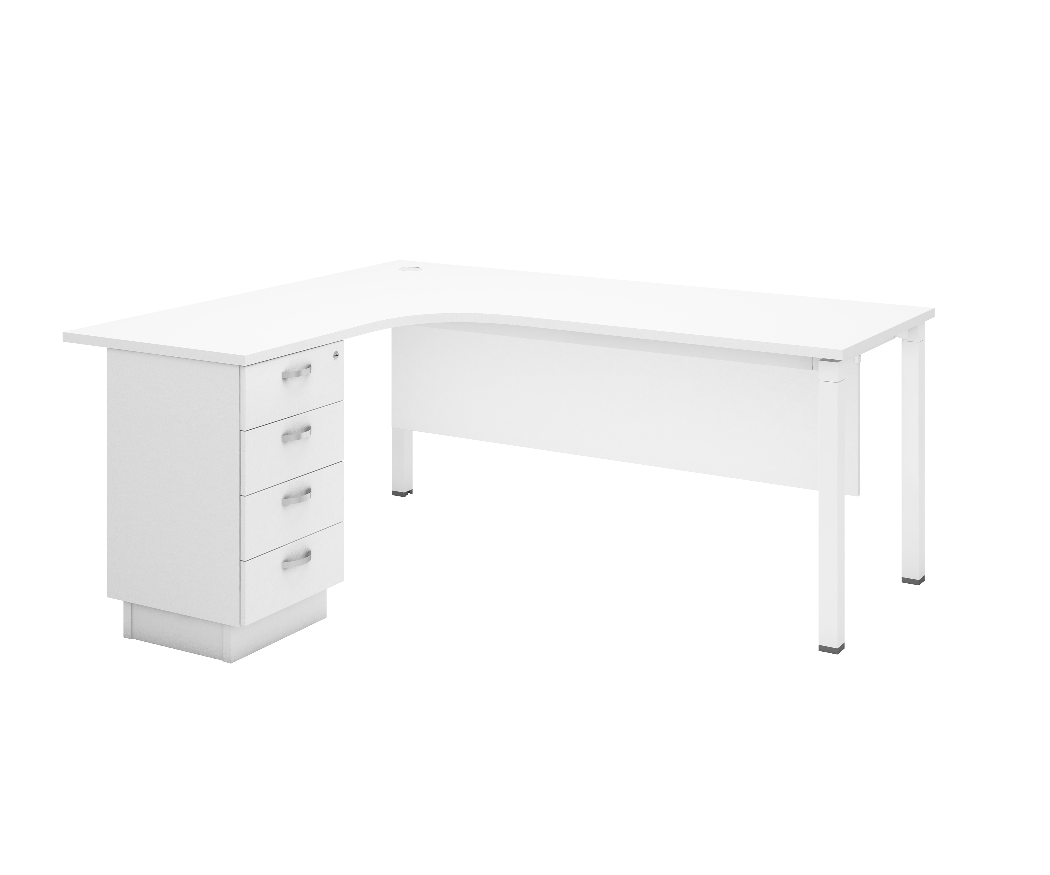 L Shape Writing Table (Metal Leg) Model :UTWL552-4D(L) office furniture malaysia kuala lumpur shah alam klang valley