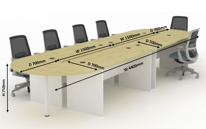14.5ft Oval Conference Table Model KT-WC44 malaysia kuala lumpur shah alam klang valley