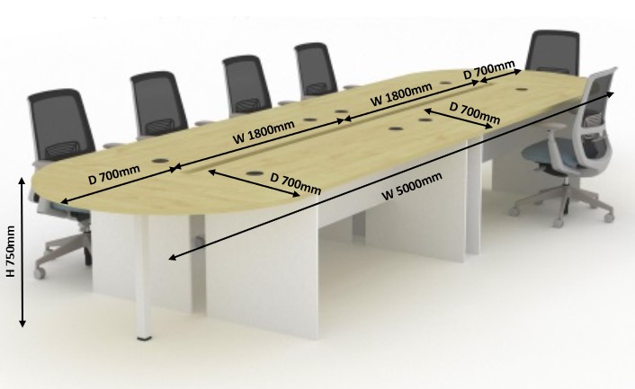 16.5ft Oval Conference Table Model KT-WC50 16.5ft Oval Conference Table Model : KT-WC50