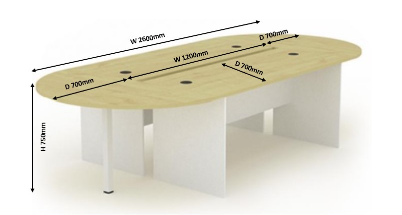 8.5ft Oval Conference Table Model KT-WC26 malaysia kuala lumpur shah alam klang valley
