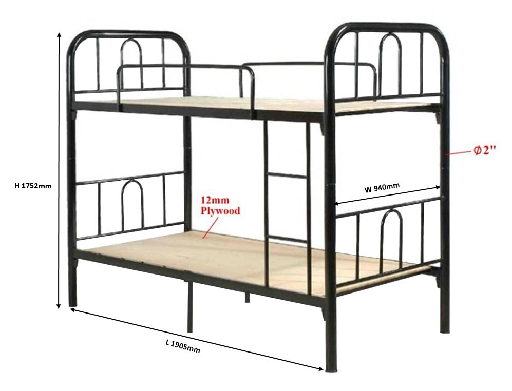 Hostel Double Decker Metal Bed Frame : KT-HDD704 malaysia kuala lumpur shah alam klang valley