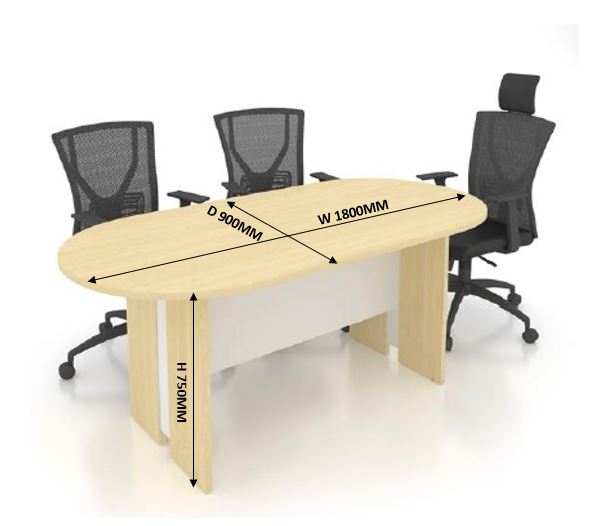 6ft Oval Conference Table Model KT-FCO18O malaysia kuala lumpur shah alam klang valley