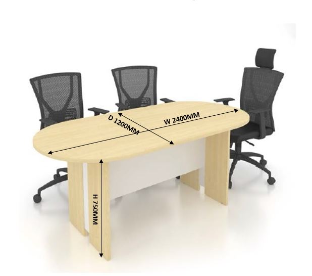8ft Oval Conference Table Model KT-FCO24O malaysia kuala lumpur shah alam klang valley