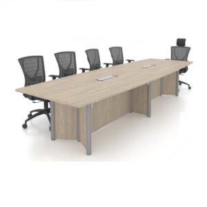 10ft Boat-Shape Conference Table with Pole Leg Model : KT-FX10 malaysia kuala lumpur shah alam klang valley