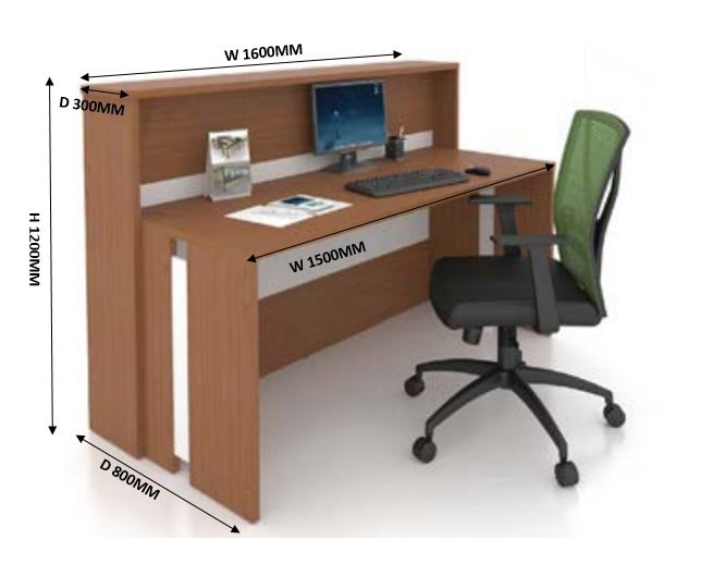 Reception Counter Reception Desks Model KTR-FPI16 (1600W x 800D MM).. malaysia kuala lumpur shah alam klang valley