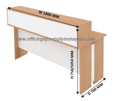 Reception Counter Reception Desks Model KTR-FR18 (1800W x 700D MM) malaysia kuala lumpur shah alam klang valley