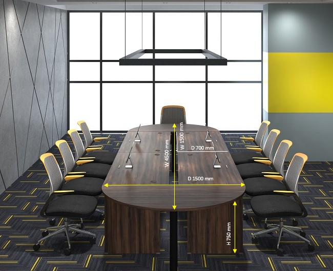 15ft Oval Conference Table Model KT-WE45 malaysia kuala lumpur shah alam klang valley